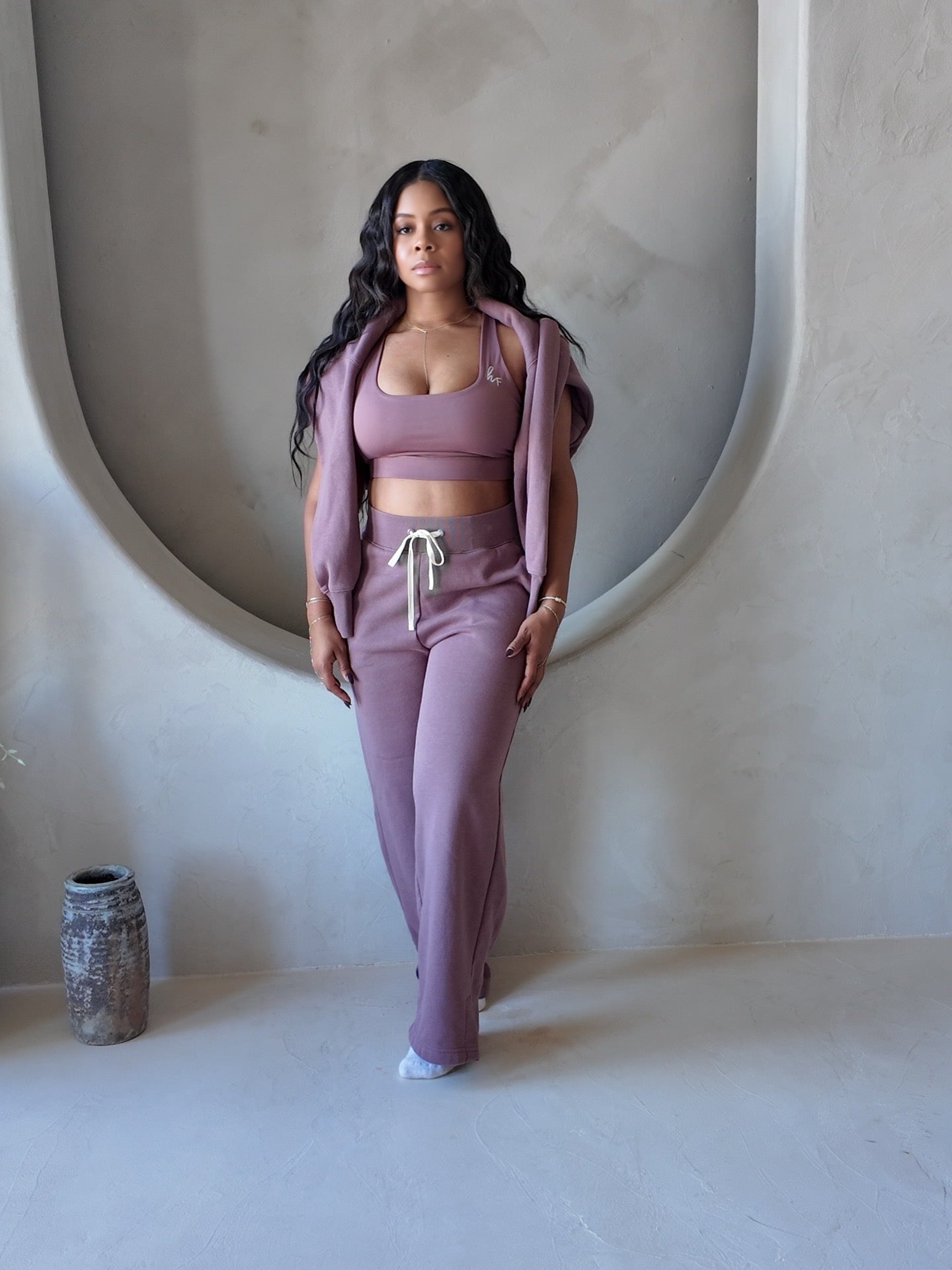HF Pullover | Wide Leg Fleece Pants Set – herFITNESS Sanctuary