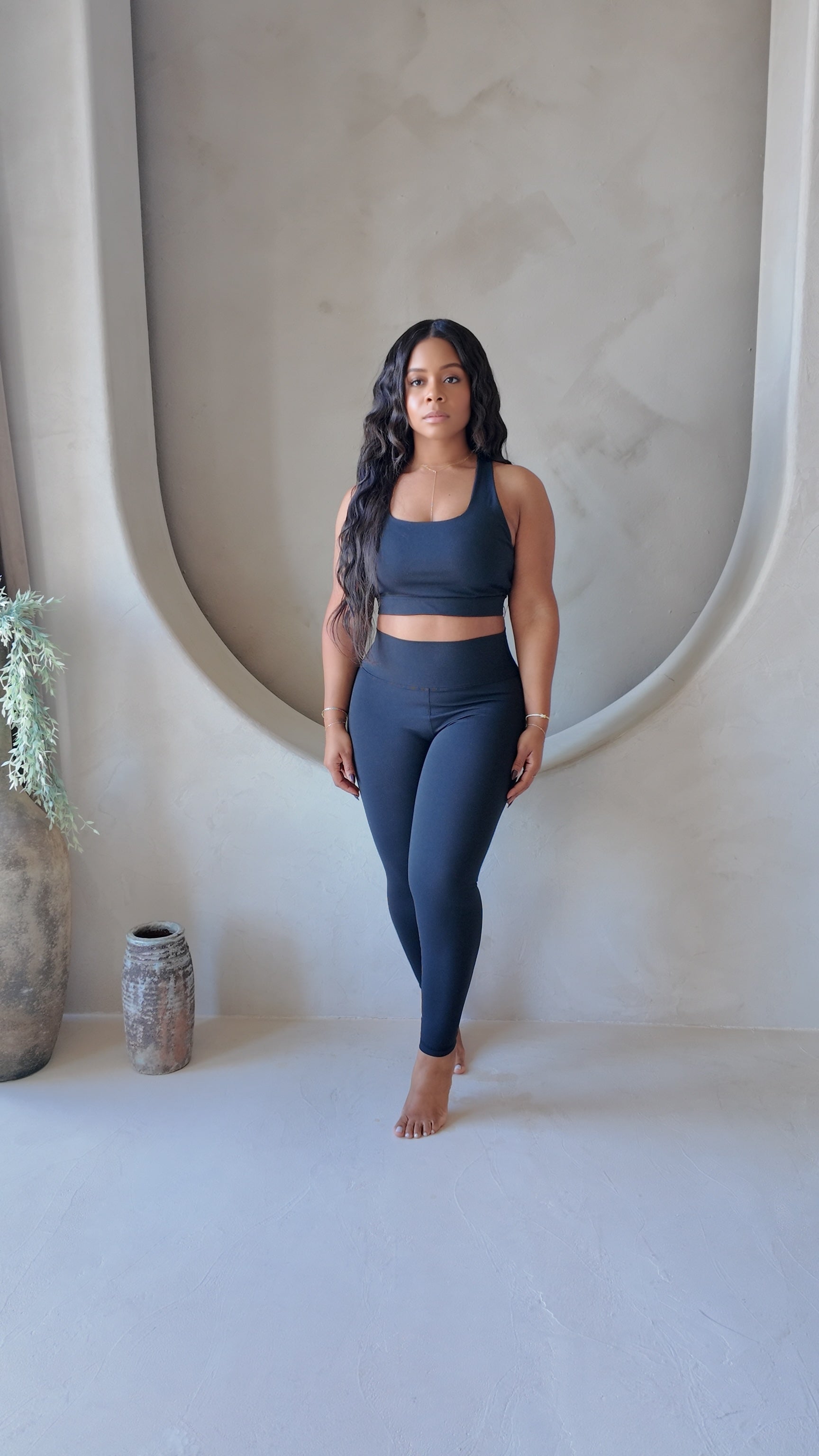 HF FlexForm Cross Back High-Waist Leggings Set