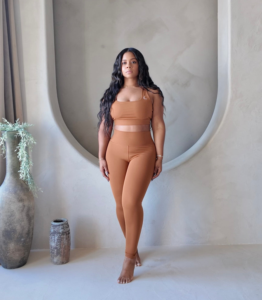 HF Crisscross FlexForm Foldover High-Waisted Leggings Set