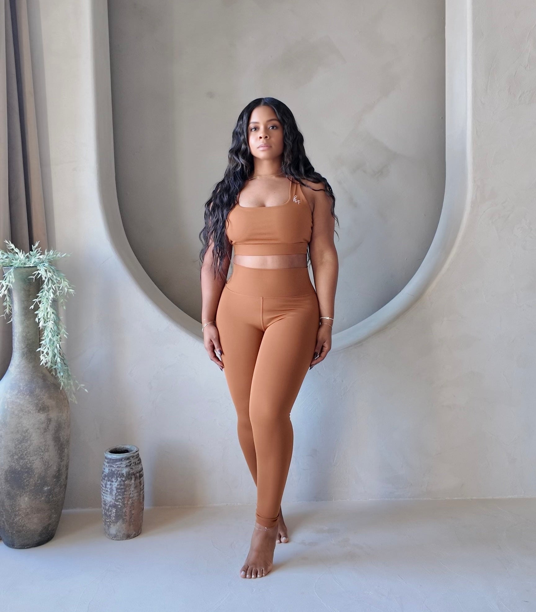 HF Crisscross FlexForm Foldover High-Waisted Leggings Set