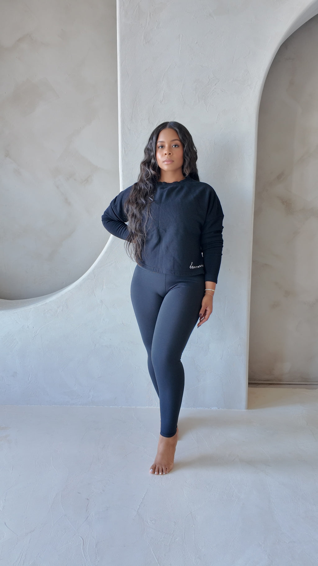 herFITNESS Cropped Cotton Sweater