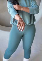 Mineral Cloud Bubble Hem Pullover Sweatshirt